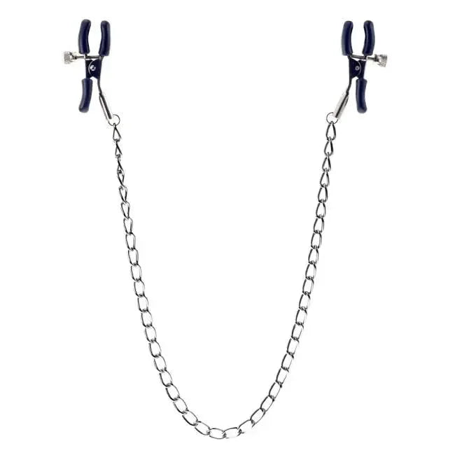 Squeeze And Please Adjustable Nipple Clamps With Chain - Peaches and Screams