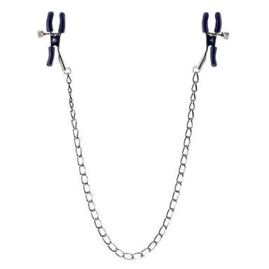 Squeeze and Please Adjustable Nipple Clamps with Chain - Peaches and Screams