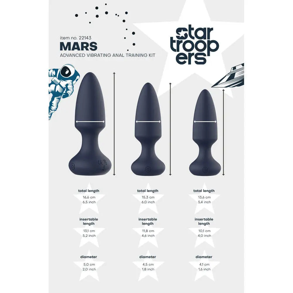 Startroopers Mars Advanced Vibrating Anal Vibe Kit - Peaches and Screams