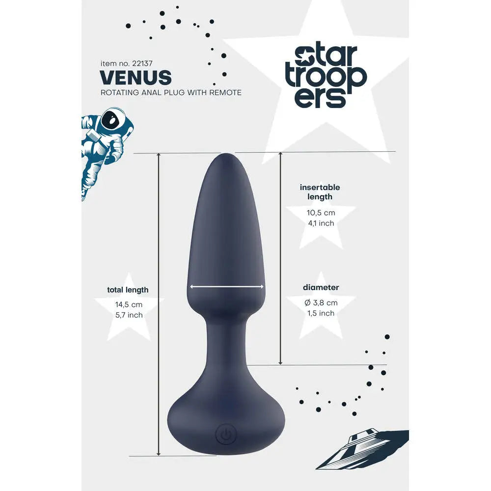 Startroopers Venus Rotating Remote Control Anal Plug - Peaches and Screams