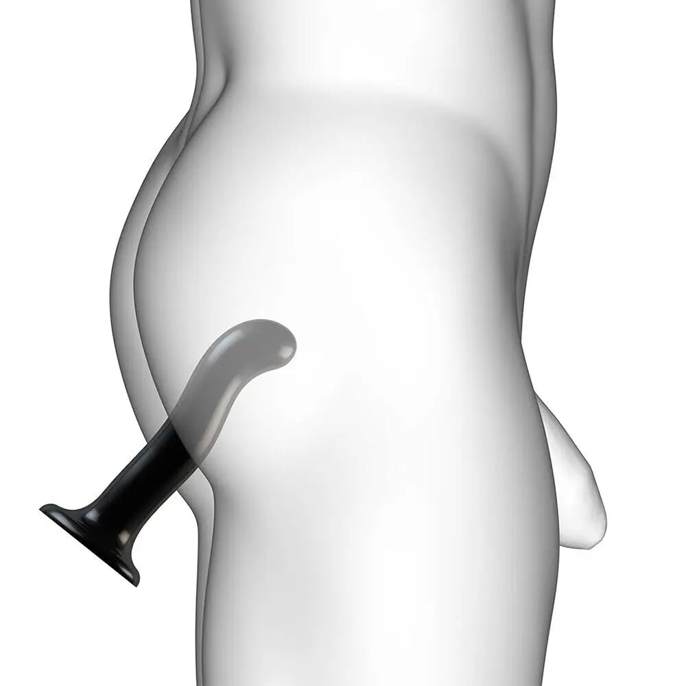 Strap on me silicone black small curved strap on dildo - peaches and screams