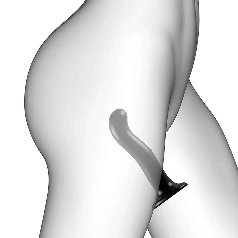 Strap on me silicone black small curved strap on dildo - peaches and screams