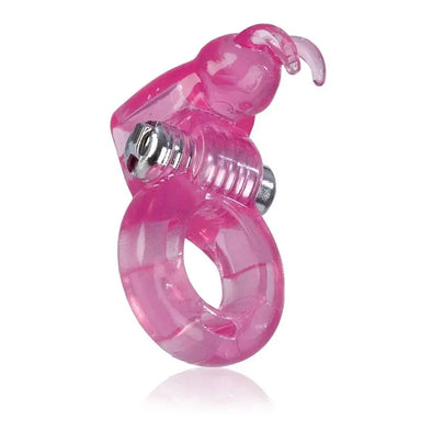 Stretchy Pink Butterfly Cock Ring With Mini Bullet And Clit Stim - Peaches and Screams