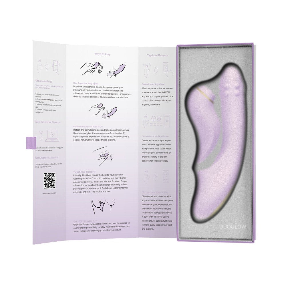 Svakom duoglow 2in1 vibrator - rabbit vibrators peaches and screams
