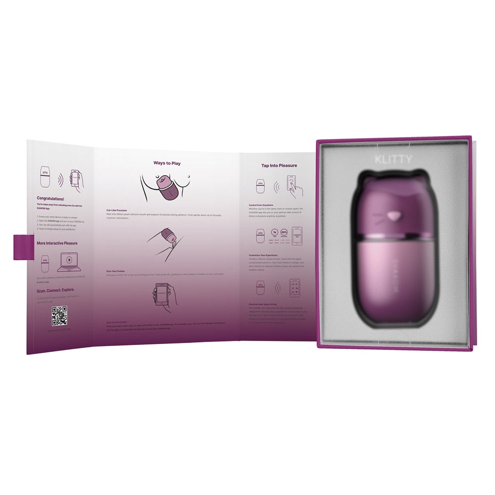 Svakom klitty dual action licking and suction toy - peaches and screams