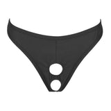 Svenjoyment stretchy sexy black crotchless g string for men - large - peaches and screams