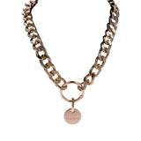 Taboom dona stainless steel gold bondage collar - peaches and screams