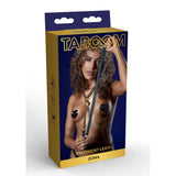 Taboom dona stainless steel gold bondage leash - peaches and screams