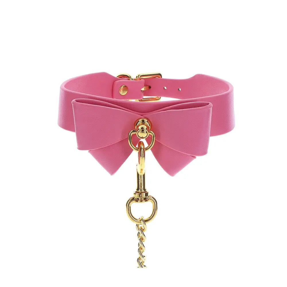 Taboom Malibu Bow Collar and Leash - Peaches and Screams