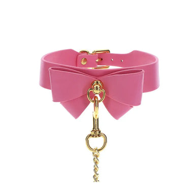 Taboom Malibu Bow Collar and Leash - Peaches and Screams