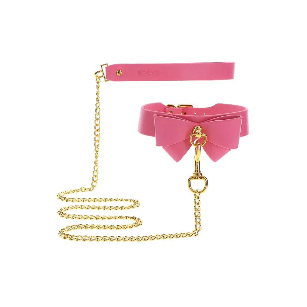 Taboom Malibu Bow Collar and Leash - Peaches and Screams