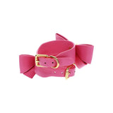 Taboom malibu wrist cuffs in soft faux leather - peaches and screams