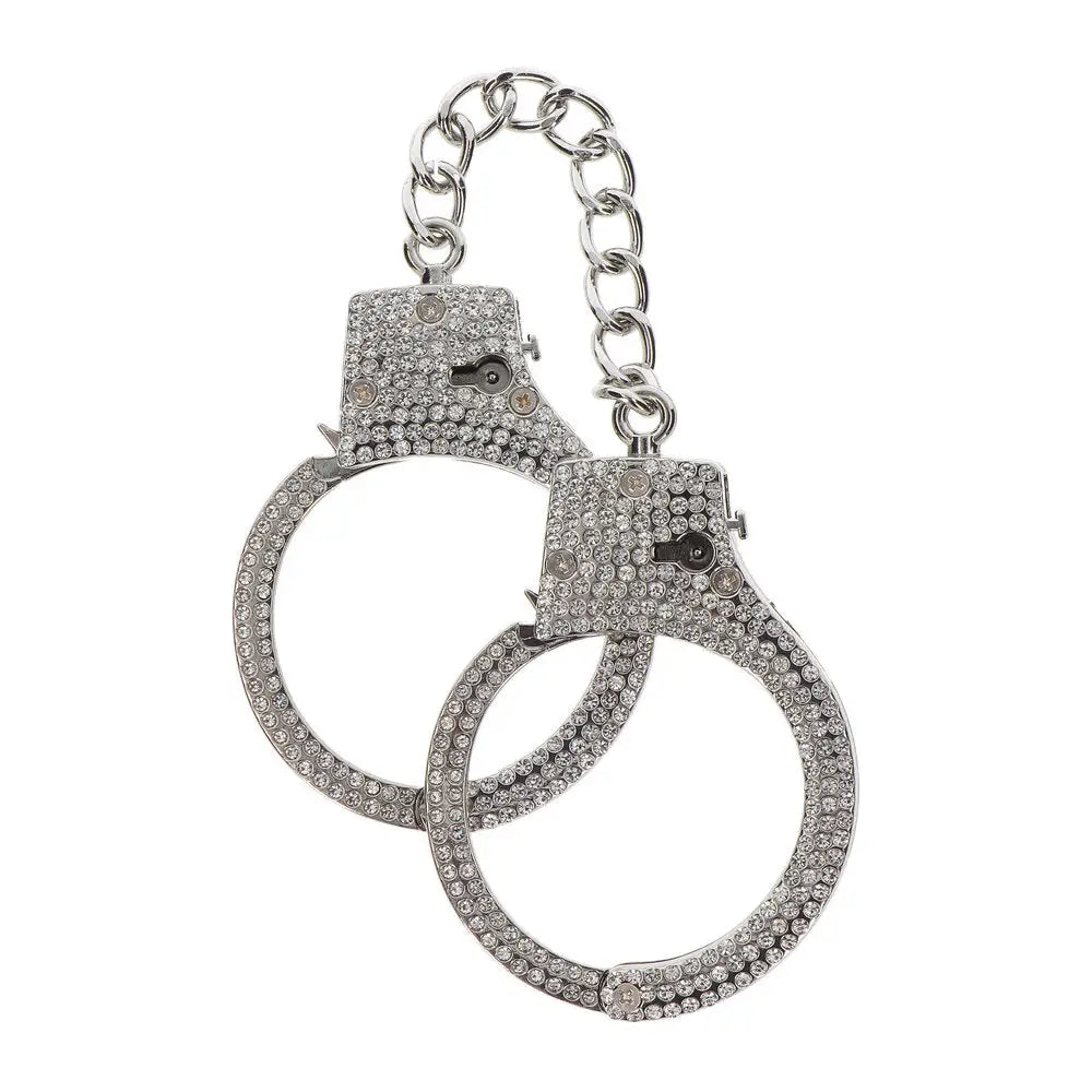Taboom metal bondage diamond wrist cuffs with keys - peaches and screams