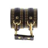 Taboom vogue studded ankle cuffs set with restraint chain - peaches and screams