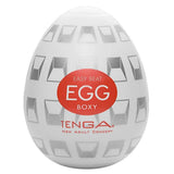 Tenga boxy silicone clear egg reusable stroker - peaches and screams