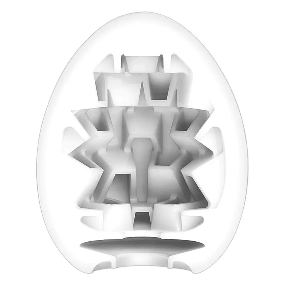 Tenga boxy silicone clear egg reusable stroker - peaches and screams
