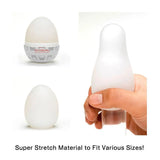 Tenga boxy silicone clear egg reusable stroker - peaches and screams