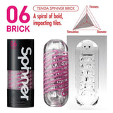 Tenga realistic feel pink 06 brick spinner masturbator - peaches and screams