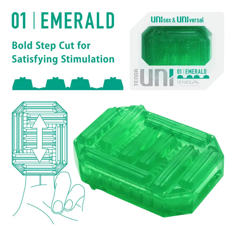 Tenga Uni Emerald Sleeve Masturbator - Peaches and Screams