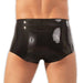 The Latex Black Boxers with Penis Sleeve for Him - M/L - Peaches and Screams