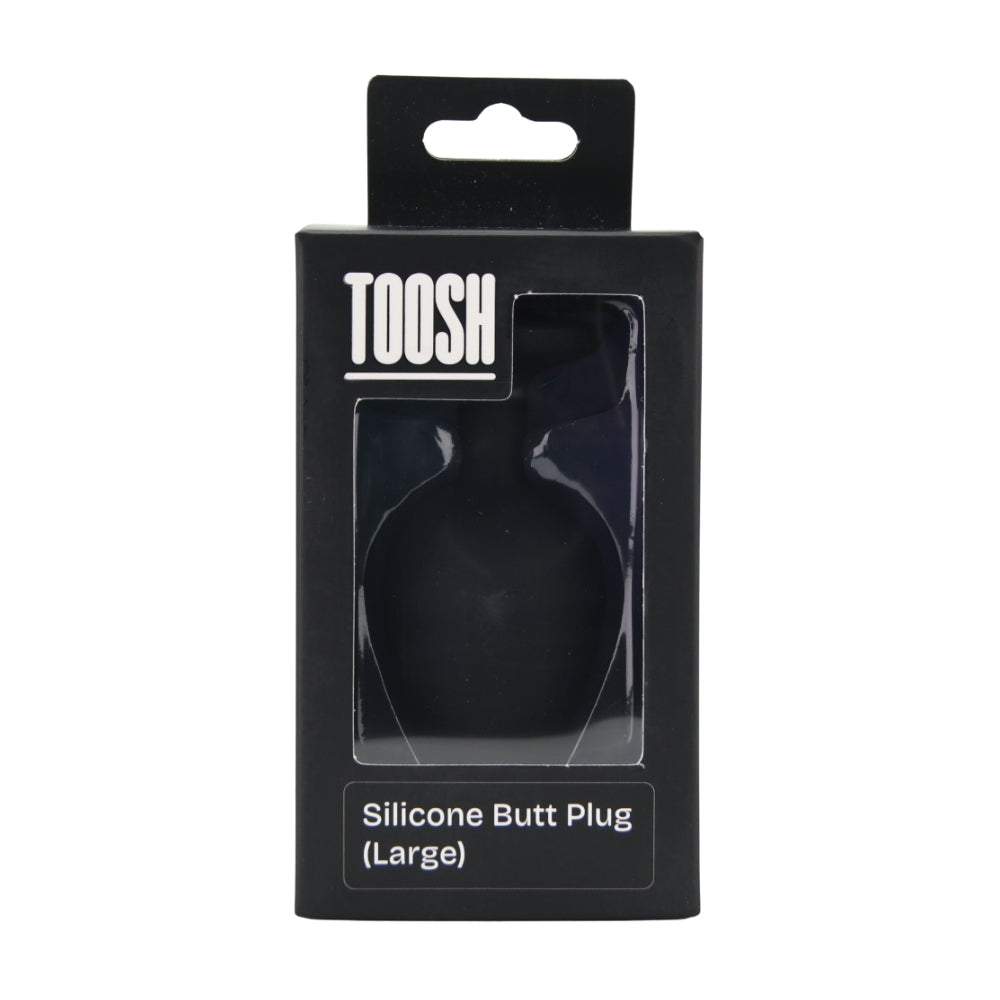 Toosh black silicone butt plug large - butt plugs peaches and screams