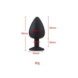 Toosh black silicone butt plug large - butt plugs peaches and screams