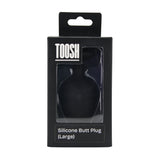 Toosh black silicone butt plug large - butt plugs peaches and screams