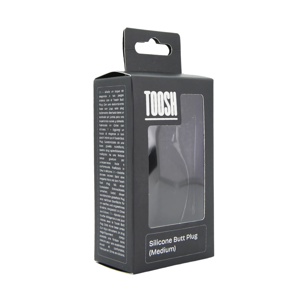 Toosh black silicone butt plug medium - butt plugs peaches and screams