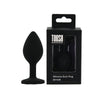 Toosh black silicone butt plug small - butt plugs peaches and screams