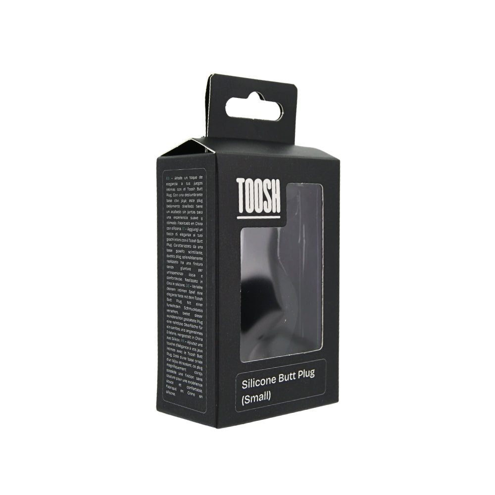 Toosh black silicone butt plug small - butt plugs peaches and screams