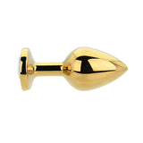 Toosh gold butt plug medium clear jewelled base - butt plugs peaches and screams