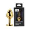 Toosh gold butt plug medium clear jewelled base - butt plugs peaches and screams