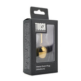 Toosh gold butt plug medium clear jewelled base - butt plugs peaches and screams