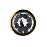 Toosh gold butt plug medium clear jewelled base - butt plugs peaches and screams