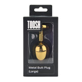 Toosh gold metal butt plug large clear stone - butt plugs peaches and screams