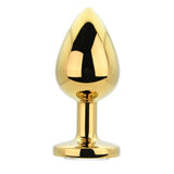 Toosh gold metal butt plug large clear stone - butt plugs peaches and screams