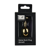 Toosh heart shaped gold butt plug with red stone small - butt plugs peaches and screams