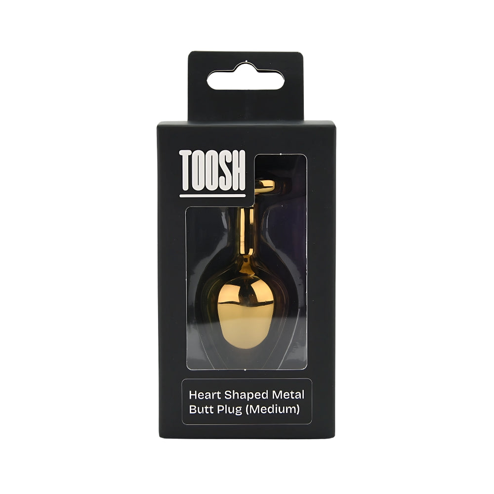 Toosh heart shaped gold with red stone medium - butt plugs peaches and screams