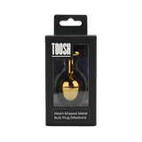 Toosh heart shaped gold with red stone medium - butt plugs peaches and screams
