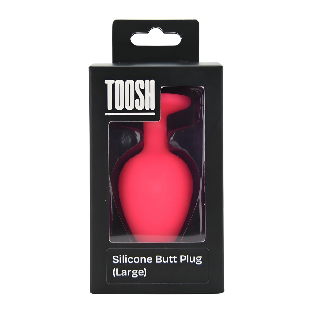 Toosh pink silicone butt plug large - butt plugs peaches and screams
