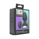 Toosh remote controlled light up vibrating butt plug - butt plugs peaches and screams