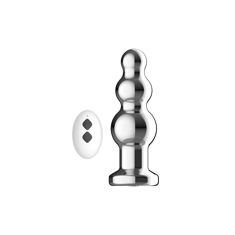 Toosh remote controlled metal vibrating anal beads - anal beads peaches and screams