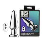 Toosh remote controlled metal vibrating butt plug - butt plugs peaches and screams