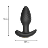 Toosh remote controlled silicone rotating & vibrating butt plug - butt plugs peaches and screams