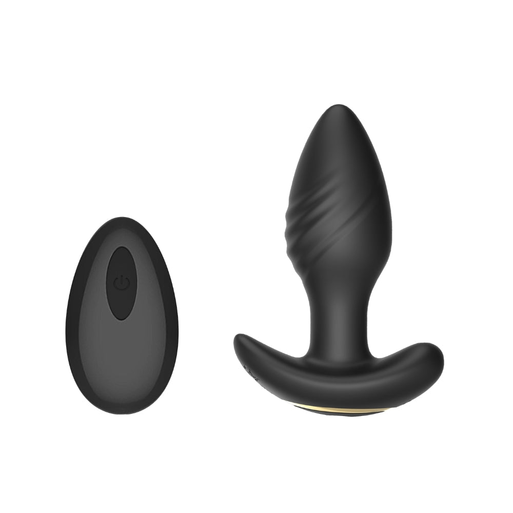 Toosh remote controlled silicone rotating & vibrating butt plug - butt plugs peaches and screams