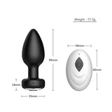 Toosh remote controlled silicone vibrating butt plug - butt plugs peaches and screams