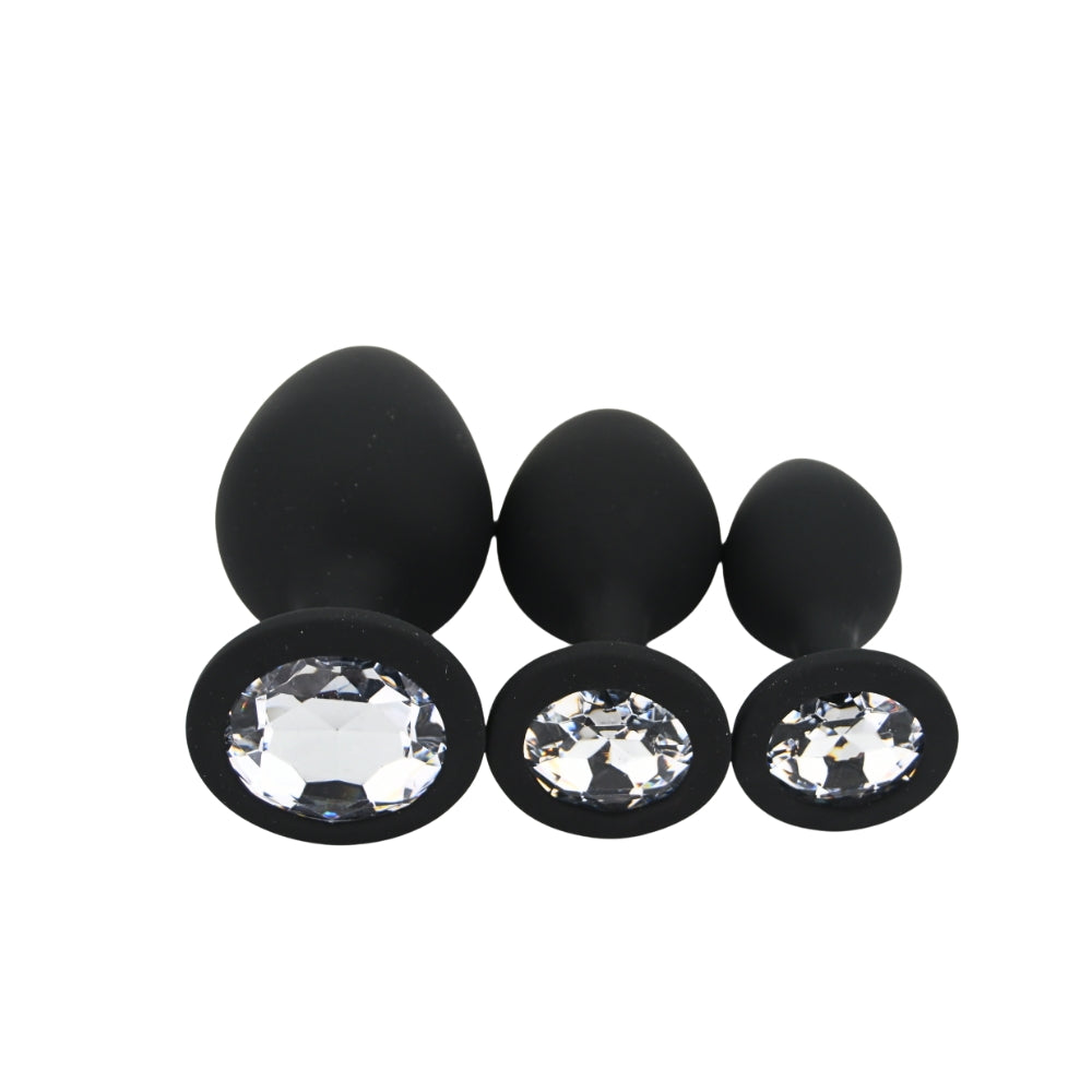toosh-silicone-butt-plug-black-set-of-3-clear-stone