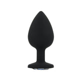 Toosh silicone butt plug black set of 3 clear stone - butt plugs peaches and screams
