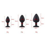 Toosh silicone butt plug black set of 3 clear stone - butt plugs peaches and screams