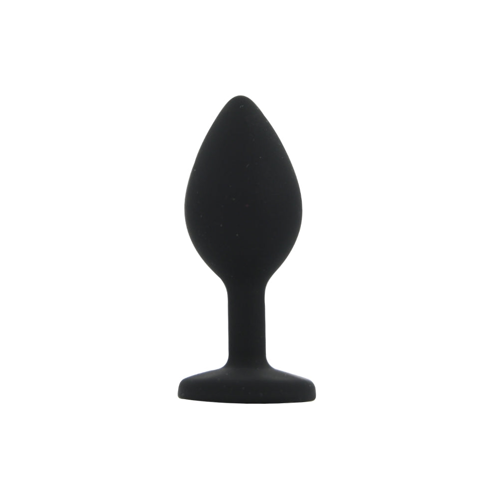 Toosh silicone butt plug black set of 3 clear stone - butt plugs peaches and screams